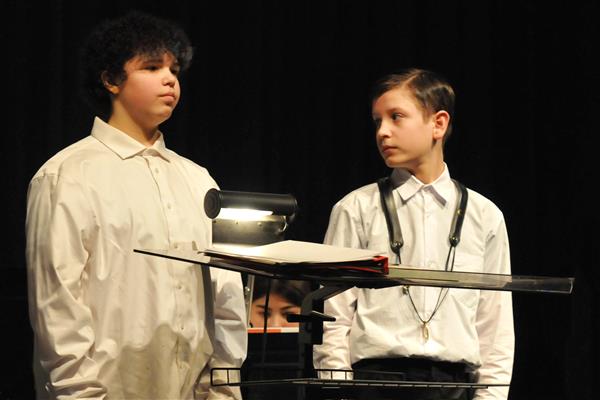 Students performing at the 2023-2024 All County Band Concert